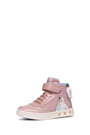 Geox Girl Pink Skylin Banded Patterned Ankle Sneaker | Derimod Geox Girl Pink Skylin Banded Patterned Ankle Sneaker | Derimod