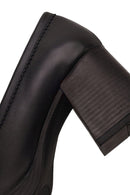 Woman Black Thick-Heeled Leather Loafer | Derimod Woman Black Thick-Heeled Leather Loafer | Derimod