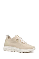 Geox Women Mink D Spherica A - Knitted Text Lace-Up Thick Sole Fabric Sneaker | Derimod Geox Women Mink D Spherica A - Knitted Text Lace-Up Thick Sole Fabric Sneaker | Derimod