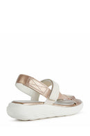 Geox Kadın Krem D Spherica Bilekten Bantlı Deri Sandalet | Derimod Geox Kadın Krem D Spherica Bilekten Bantlı Deri Sandalet | Derimod