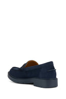 Geox Women Navy Blue D Spherica Ec1 Suede Leather Masculine Loafer | Derimod Geox Women Navy Blue D Spherica Ec1 Suede Leather Masculine Loafer | Derimod