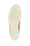 Geox Kadın Bej Ilde Kalın Tabanlı Deri Sneaker | Derimod Geox Kadın Bej Ilde Kalın Tabanlı Deri Sneaker | Derimod