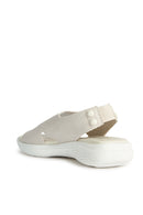 Geox Women's Ecru Spherica Ec5 Comfort Sandals | Derimod Geox Women's Ecru Spherica Ec5 Comfort Sandals | Derimod