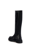 Geox Women's Black Iridea Zippered Leather Boots | Derimod Geox Women's Black Iridea Zippered Leather Boots | Derimod