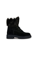 Geox Women's Black Iridea Suede Leather Boots | Derimod Geox Women's Black Iridea Suede Leather Boots | Derimod