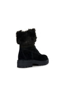 Geox Women's Black Iridea Suede Leather Boots | Derimod Geox Women's Black Iridea Suede Leather Boots | Derimod