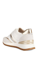Geox Women's White Desya Thick Soled Leather Sneaker | Derimod Geox Women's White Desya Thick Soled Leather Sneaker | Derimod
