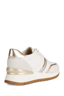 Geox Women's White Desya Thick Soled Leather Sneaker | Derimod Geox Women's White Desya Thick Soled Leather Sneaker | Derimod