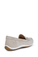 Geox Women Mink Vega Moc Moccasin Tasselled Suede Leather Loafer | Derimod Geox Women Mink Vega Moc Moccasin Tasselled Suede Leather Loafer | Derimod