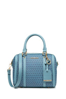 Geox Women Blue Zene S Long Strap Patterned Leather Shoulder Bag | Derimod Geox Women Blue Zene S Long Strap Patterned Leather Shoulder Bag | Derimod