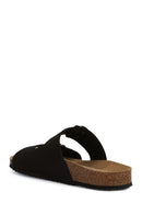 Geox Women's Black D Brionia Nubuck Leather Slippers | Derimod Geox Women's Black D Brionia Nubuck Leather Slippers | Derimod