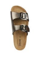 Geox Kadın Gri Brionia Deri Terlik | Derimod Geox Kadın Gri Brionia Deri Terlik | Derimod