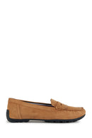 Geox Women Camel Kosmopolis + Grip Suede Leather Loafer | Derimod Geox Women Camel Kosmopolis + Grip Suede Leather Loafer | Derimod