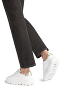 Geox Women's White Spherica Ec4.1 Leather Lace-Up Sneaker | Derimod Geox Women's White Spherica Ec4.1 Leather Lace-Up Sneaker | Derimod