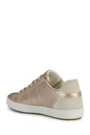 Geox Women's Gold Blomiee Lace-Up Leather Sneaker | Derimod Geox Women's Gold Blomiee Lace-Up Leather Sneaker | Derimod