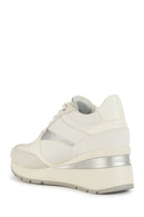 Geox Kadın Beyaz Zosma Kalın Tabanlı Bağcıklı Deri Sneaker | Derimod Geox Kadın Beyaz Zosma Kalın Tabanlı Bağcıklı Deri Sneaker | Derimod