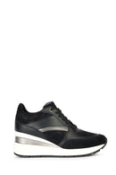 Geox Women's Black Zosma Wedge Heel Sneaker | Derimod Geox Women's Black Zosma Wedge Heel Sneaker | Derimod
