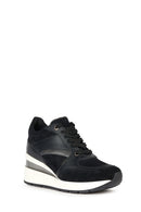 Geox Women's Black Zosma Wedge Heel Sneaker | Derimod Geox Women's Black Zosma Wedge Heel Sneaker | Derimod