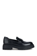 Geox Women's Black Iridea Leather Masculine Loafer | Derimod Geox Women's Black Iridea Leather Masculine Loafer | Derimod