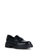 Geox Women's Black Iridea Leather Masculine Loafer | Derimod Geox Women's Black Iridea Leather Masculine Loafer | Derimod