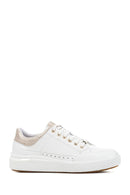 Geox Women's White Dalyla Lace-up Leather Sneaker | Derimod Geox Women's White Dalyla Lace-up Leather Sneaker | Derimod