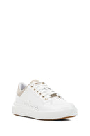 Geox Women's White Dalyla Lace-up Leather Sneaker | Derimod Geox Women's White Dalyla Lace-up Leather Sneaker | Derimod
