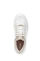 Geox Women's White Dalyla Lace-up Leather Sneaker | Derimod Geox Women's White Dalyla Lace-up Leather Sneaker | Derimod