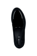 Geox Women's Black Ide B Wedge Heeled Leather Loafer | Derimod Geox Women's Black Ide B Wedge Heeled Leather Loafer | Derimod