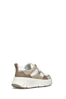 Geox Women's White Diamanta Laced Thick Soled Suede Leather Sports Sneaker | Derimod Geox Women's White Diamanta Laced Thick Soled Suede Leather Sports Sneaker | Derimod