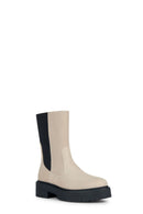 Geox Women's Beige Spherica Suede Leather Boots | Derimod Geox Women's Beige Spherica Suede Leather Boots | Derimod