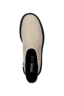 Geox Women's Beige Spherica Suede Leather Boots | Derimod Geox Women's Beige Spherica Suede Leather Boots | Derimod