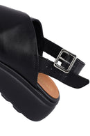 Geox Women's Black Spherica Ec4 Ankle Strap Thick Soled Leather Sandals | Derimod Geox Women's Black Spherica Ec4 Ankle Strap Thick Soled Leather Sandals | Derimod