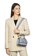 Geox Women Blue Ciclaminia Leather Crossbody Bag | Derimod Geox Women Blue Ciclaminia Leather Crossbody Bag | Derimod