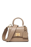 Geox Women Mink Ciclaminia Leather Crossbody Bag | Derimod Geox Women Mink Ciclaminia Leather Crossbody Bag | Derimod