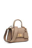 Geox Women Mink Ciclaminia Leather Crossbody Bag | Derimod Geox Women Mink Ciclaminia Leather Crossbody Bag | Derimod