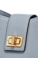 Geox Women's Blue Solangy Mini Leather Shoulder Bag | Derimod Geox Women's Blue Solangy Mini Leather Shoulder Bag | Derimod