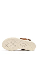 Geox Women Tan Ankle Buckle Thick Sole Leather Sandal | Derimod Geox Women Tan Ankle Buckle Thick Sole Leather Sandal | Derimod