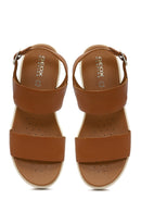Geox Women Tan Ankle Buckle Thick Sole Leather Sandal | Derimod Geox Women Tan Ankle Buckle Thick Sole Leather Sandal | Derimod
