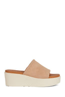 Geox Kadın Ten Rengi Xand 2.2s Kalın Tabanlı Süet Deri Terlik | Derimod Geox Kadın Ten Rengi Xand 2.2s Kalın Tabanlı Süet Deri Terlik | Derimod