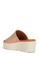 Geox Kadın Ten Rengi Xand 2.2s Kalın Tabanlı Süet Deri Terlik | Derimod Geox Kadın Ten Rengi Xand 2.2s Kalın Tabanlı Süet Deri Terlik | Derimod