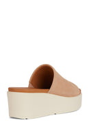 Geox Kadın Ten Rengi Xand 2.2s Kalın Tabanlı Süet Deri Terlik | Derimod Geox Kadın Ten Rengi Xand 2.2s Kalın Tabanlı Süet Deri Terlik | Derimod