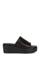 Geox Women's Black Xand 2.2s Thick Soled Leather Slippers | Derimod Geox Women's Black Xand 2.2s Thick Soled Leather Slippers | Derimod