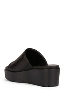 Geox Women's Black Xand 2.2s Thick Soled Leather Slippers | Derimod Geox Women's Black Xand 2.2s Thick Soled Leather Slippers | Derimod