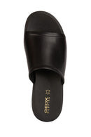Geox Women's Black Xand 2.2s Thick Soled Leather Slippers | Derimod Geox Women's Black Xand 2.2s Thick Soled Leather Slippers | Derimod