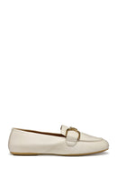 Geox Women Beige Palmaria Leather Loafer | Derimod Geox Women Beige Palmaria Leather Loafer | Derimod