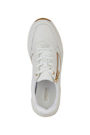 Geox Women's White Bulmya Lace-Up Leather Sneaker | Derimod Geox Women's White Bulmya Lace-Up Leather Sneaker | Derimod