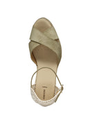 Geox Women Green Gelsa Low Ankle Buckle Wedge Heel Suede Leather Espadrille | Derimod Geox Women Green Gelsa Low Ankle Buckle Wedge Heel Suede Leather Espadrille | Derimod