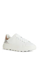 Geox Women's White Spherica Ec4.1 Lace-up Leather Sneaker | Derimod Geox Women's White Spherica Ec4.1 Lace-up Leather Sneaker | Derimod