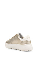 Geox Women's Gray Spherica Ec4.1 Lace-up Leather Sneaker | Derimod Geox Women's Gray Spherica Ec4.1 Lace-up Leather Sneaker | Derimod