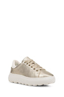 Geox Women's Gray Spherica Ec4.1 Lace-up Leather Sneaker | Derimod Geox Women's Gray Spherica Ec4.1 Lace-up Leather Sneaker | Derimod